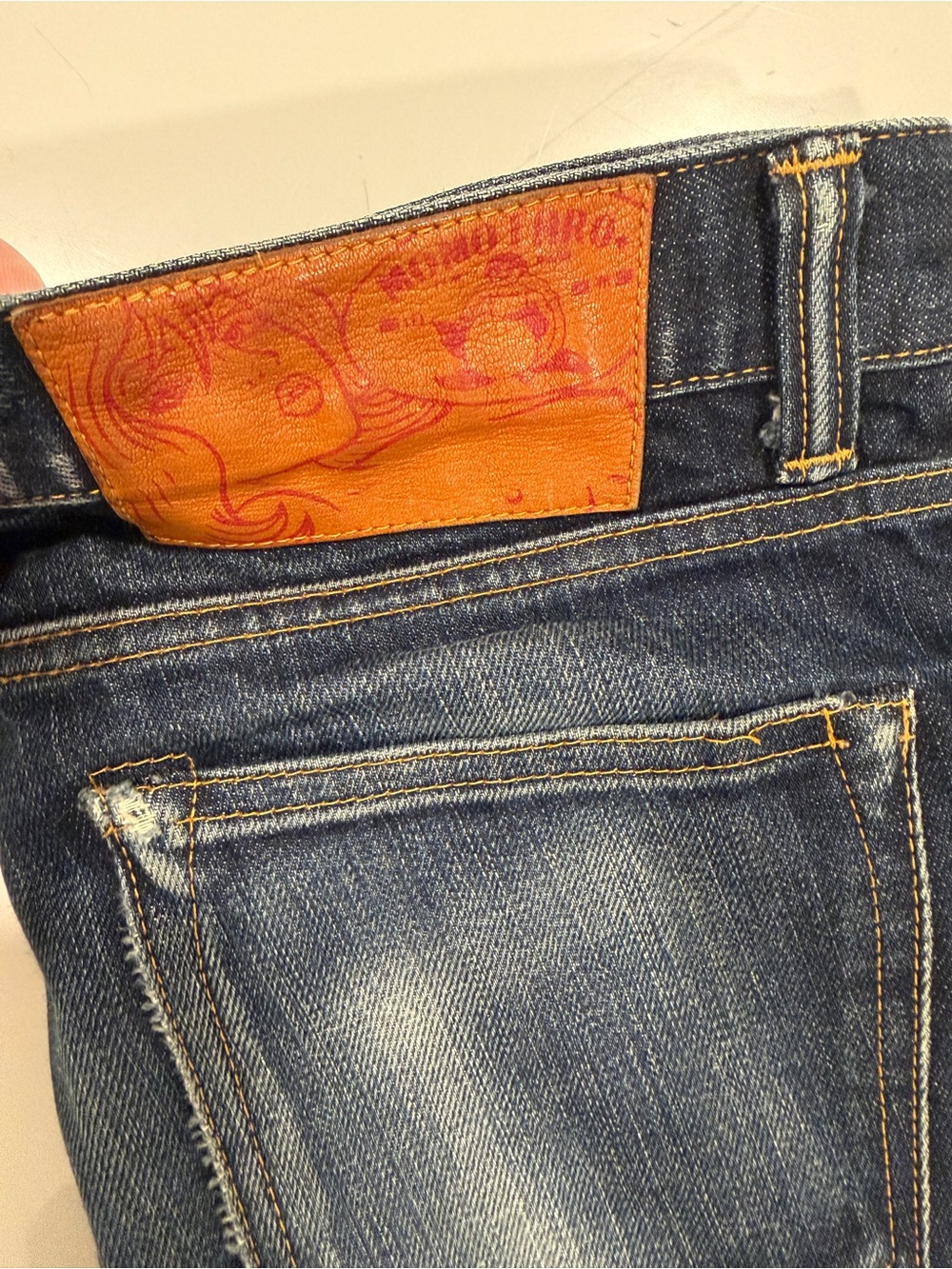 Momotaro Naked And Famous  Blue Denim Jeans 30x29”
